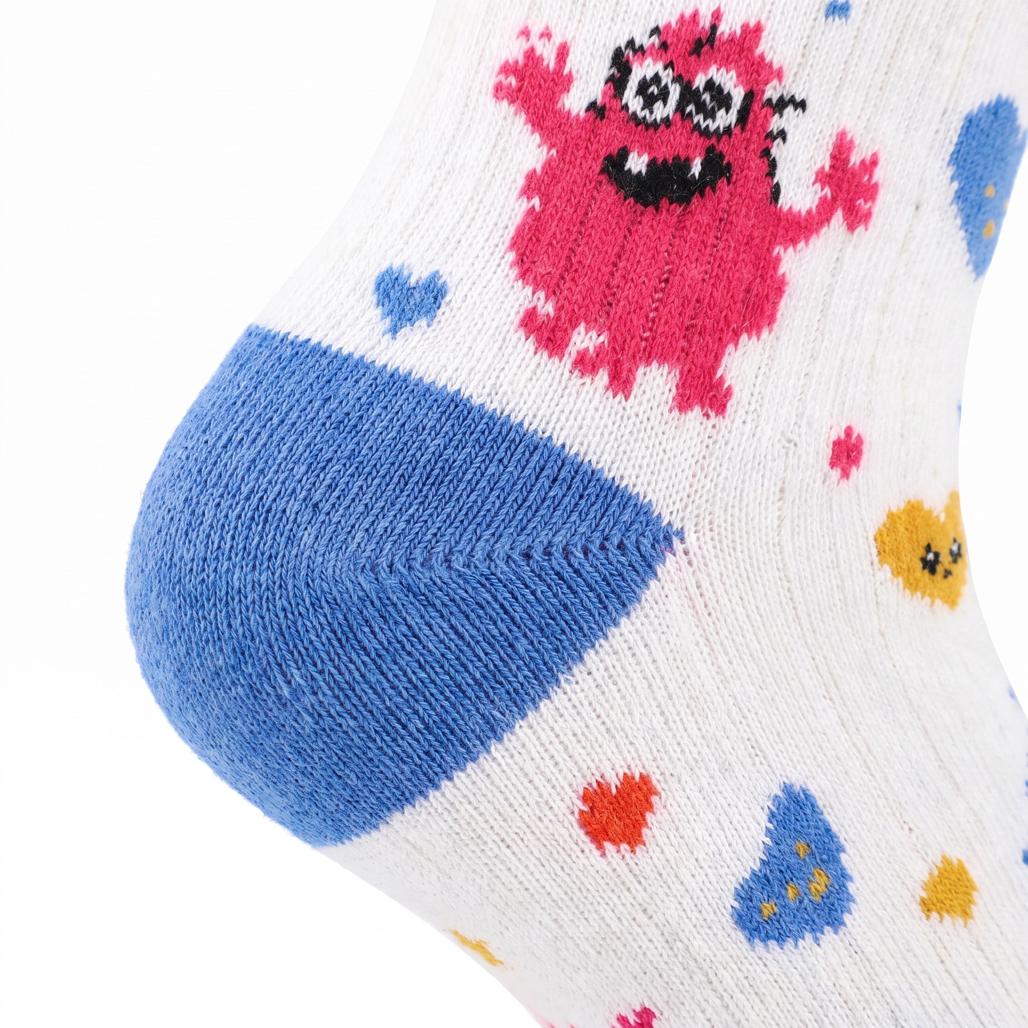 Kinder Heiz-Skisocken mit Monster-Muster