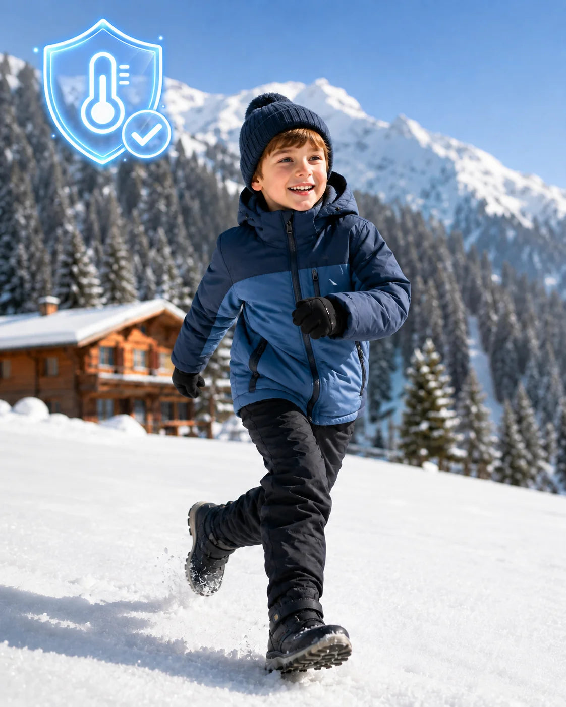 ClimaFlex? KidSafe – SAVIOR HEAT beheizbare Kinder-Skisocken mit Krokodil-Print