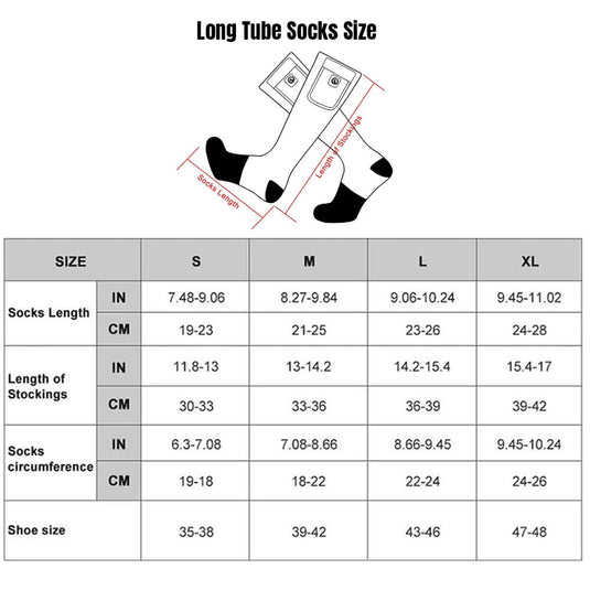 SS01G Long Sleeve Heated Socks Grey