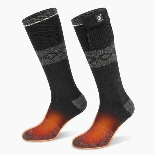 SS05B Beheizbare Socken Schwarz-Grau