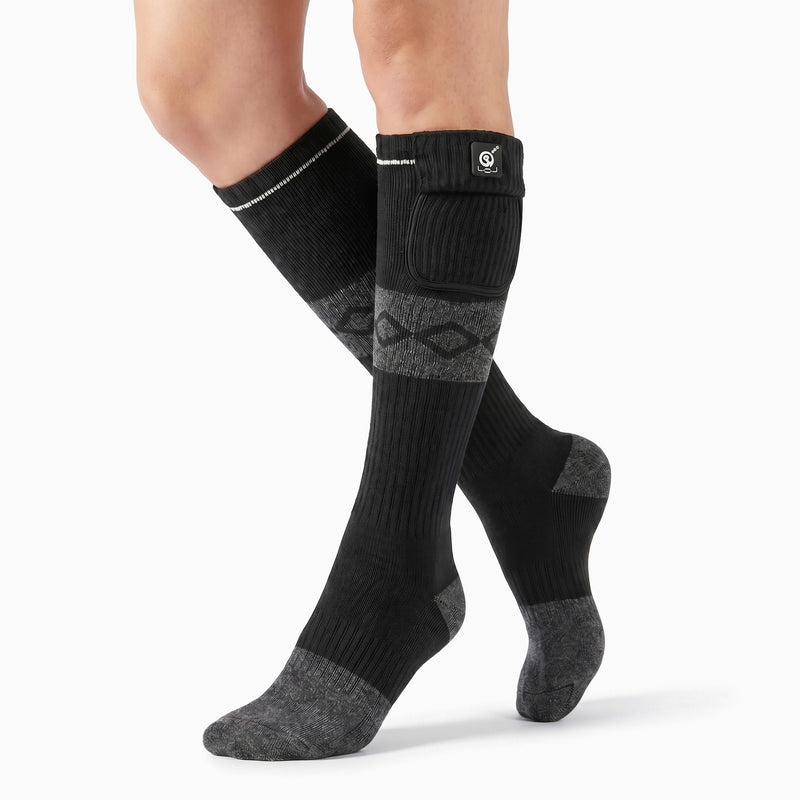 Laden Sie das Bild in Galerie -Viewer, SS05B Beheizbare Socken Schwarz-Grau
