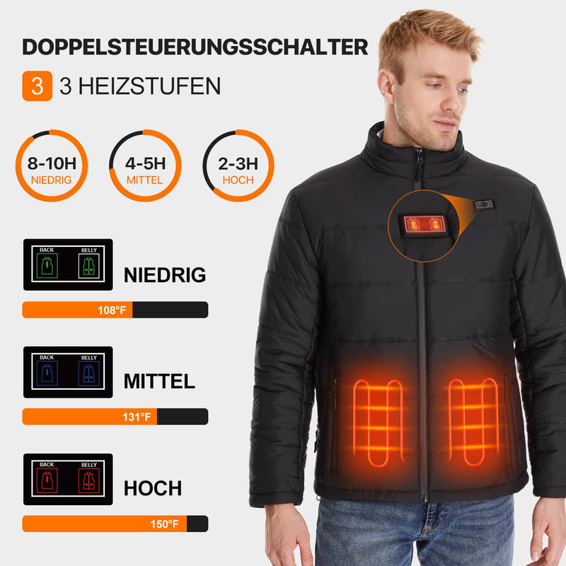 Laden Sie das Bild in Galerie -Viewer, Winter Männer elektrisch beheizte Outwear Warmhalten
