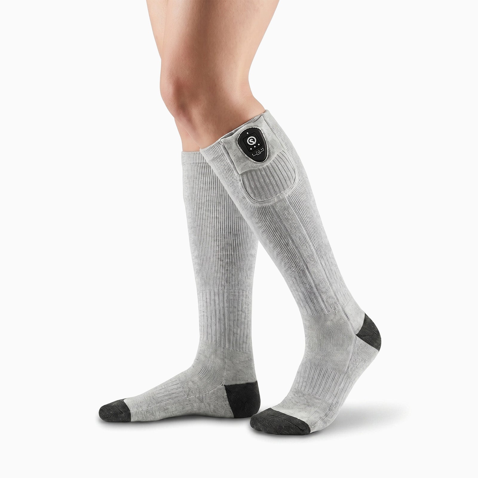 Beheizbare Socken mit App-Steuerung – Grau/Schwarz