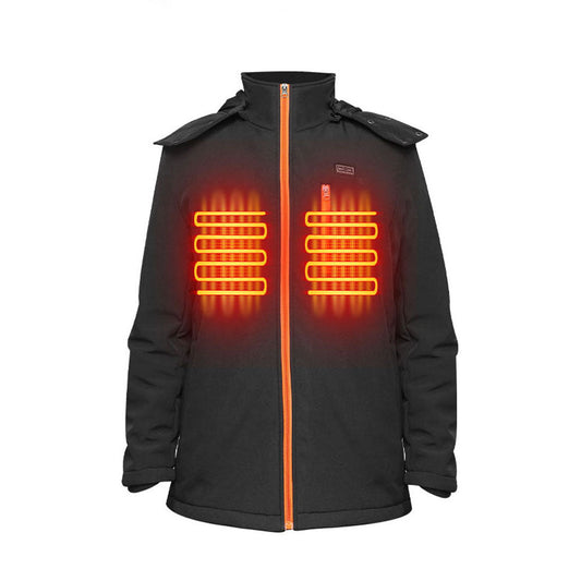 Orangefarbene isolierte Jacke mit Reißverschluss für Männer