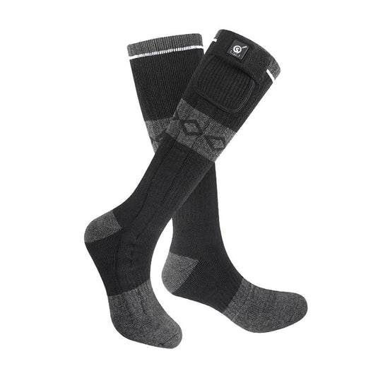 SS05B Beheizbare Socken Schwarz-Grau