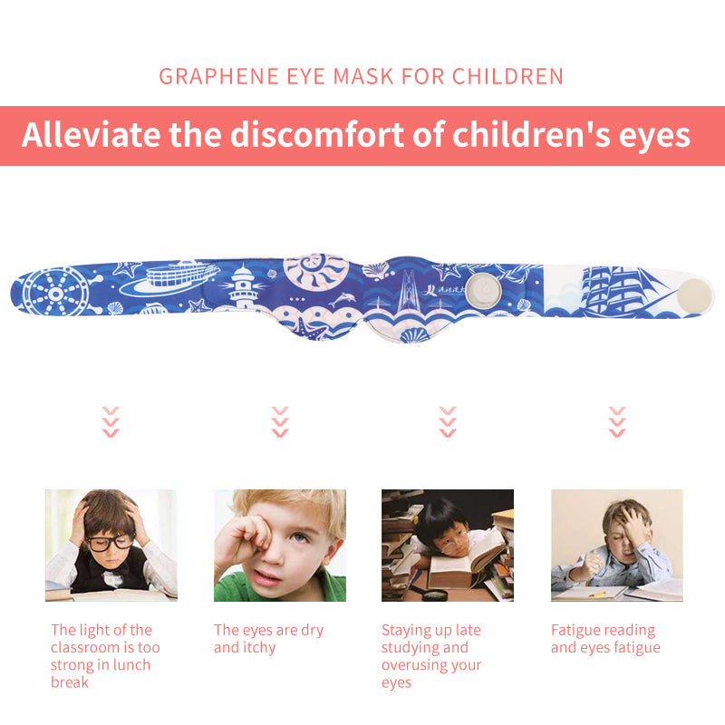 Laden Sie das Bild in Galerie -Viewer, Graphene Beheizbare Massage-Augenmaske für Kinder

