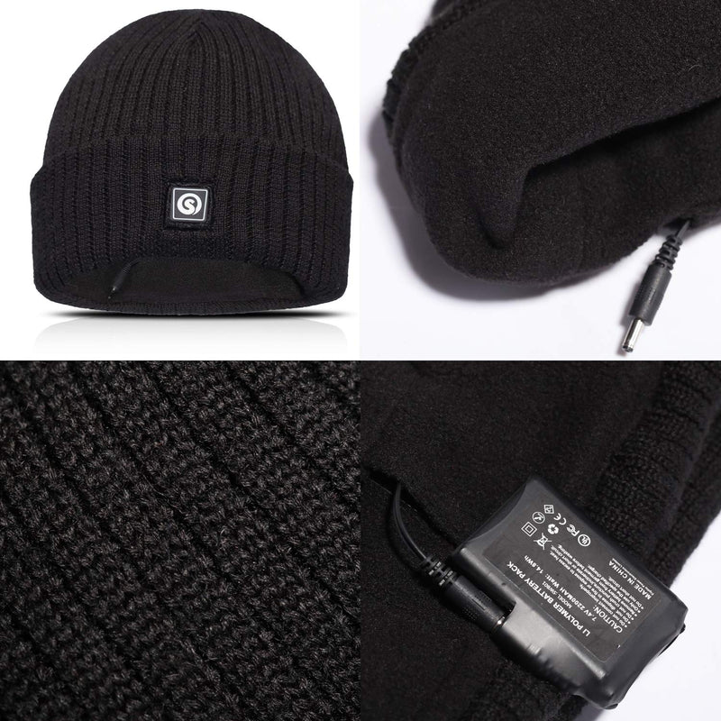 Load image into Gallery viewer, H08 Heated Hat Black/Grey 
