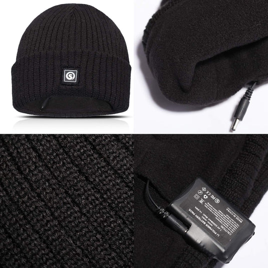 H08 Heated Hat Black/Grey 