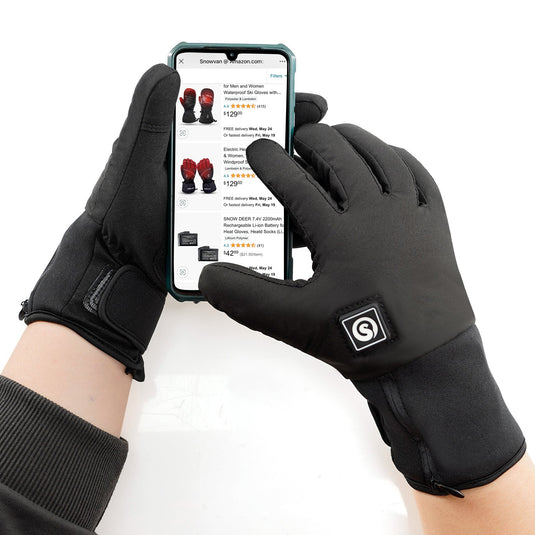 dünne wasserdichte handschuhe Schwarze Winter-Radhandschuhe Wasserdicht