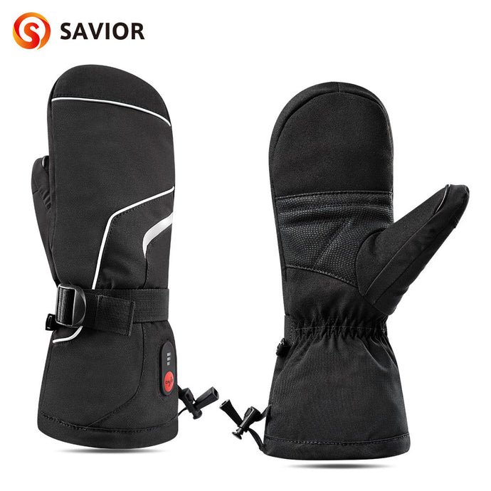 Savior Winter Warm Sport Schnee Ski Beheizbare Fäustlinge Handschuhe