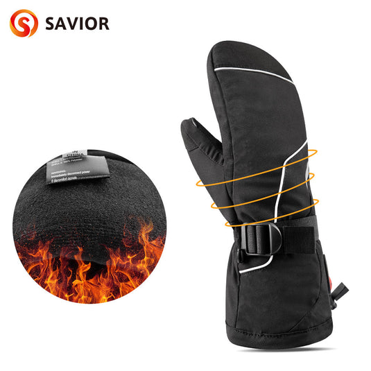 Savior Winter Warm Sport Schnee Ski Beheizbare Fäustlinge Handschuhe