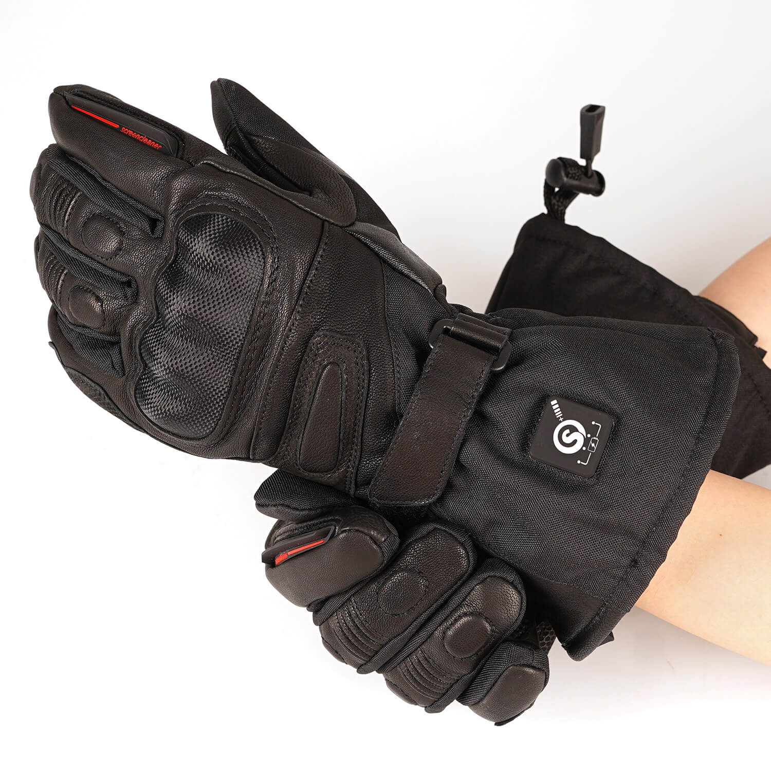 SDW03 Beheizbare Motorradhandschuhe mit Hartschalen-Schutz