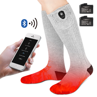 Savior Mit APP-Steuerung Beheizte Socken Grau/Schwarz