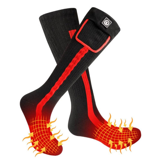 SS04R Heated Socks Black-Red