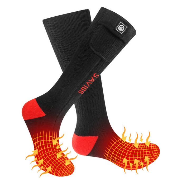 SS06R Beheizbare Socken Rot-Schwarz