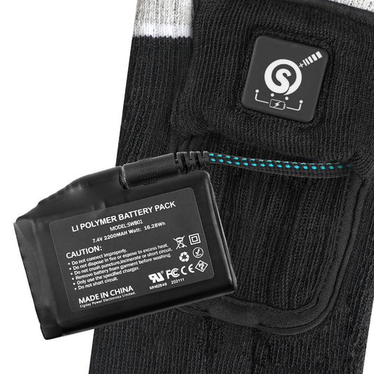 SS08C Beheizbare Socken Schwarz-Weiß