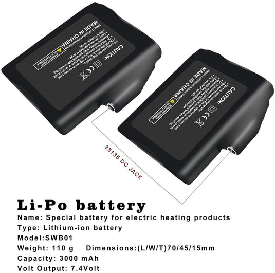 (Extra Spare Battery)Lithium Ion Battery - Savior Heat Official® Store